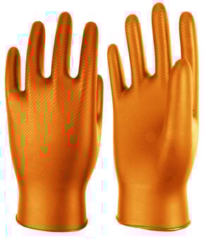 Picture of DG-Maxim Orange Nitrile Disposable Gloves - Box of 25 Pairs - UC-DG-MAXIM-OR