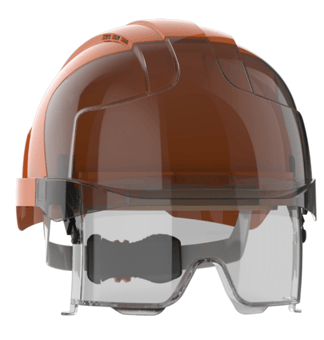 picture of JSP - EVO® VISTAlens® Safety Helmet - Orange/Smoke - Vented - [JS-AMB170-00M-900]