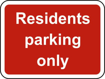 Picture of Spectrum 600 x 450mm Dibond ‘Residents Parking Only’ Road Sign - With Channel - [SCXO-CI-13106]
