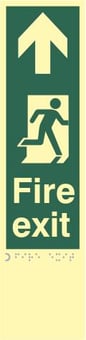 picture of Spectrum Fire Exit Man Right Arrow Up – TaktylePh 75 x 300mm - SCXO-CI-TK5050BSIPH