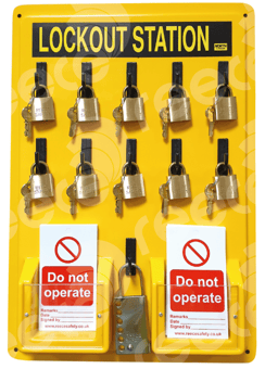 picture of Reece LSE105 11 Hook + Tag Pocket Lockout Station - Fully Stocked - [RS-LSE105FS] - (LP)