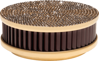 picture of Pyrexx 10 Years Smoke Alarm - Swarovski Gold/Bordeaux - Smoke & Heat Sensor - [PY-PX-1-SWAGOLD]