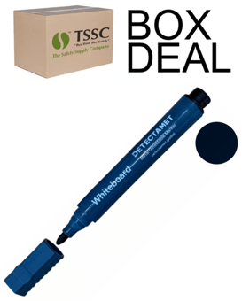 picture of Detectable Whiteboard Marker Pen - Black Bullet Tip - Box Deal of 10 - [IH-DT-145-A06-P02-A07] - (LP)