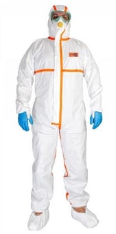 picture of Chemsplash Pro +4 White Coverall - Type 4/5/6  - BG-2597