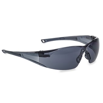 picture of Bolle RUSH Safety Spectacles with Neck Cord Shaded Anti-Scratch Anti-Fog Lens - [BO-RUSHPSF]