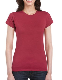 picture of Gildan 64000L Softstyle Antique Cherry Red Ladies T-Shirt - BT-64000L-ANTCHERRYRED