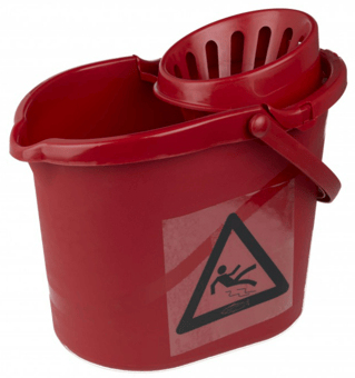 picture of Shadowboard - Mop Bucket With Ringer - Red - 12 Litre - [SCXO-CI-SB-BUK01-RD]