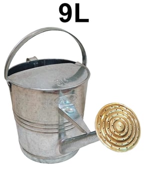 picture of ProSolve Galvanised Watering Can 9L c/w Brass Rose - [PV-PVGALVWC9]