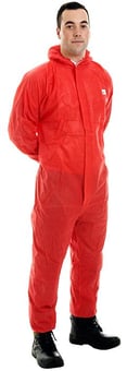 Picture of Super Value - SMS - Red - Type 5/6 Category 3 Coverall with Hood - ST-17621