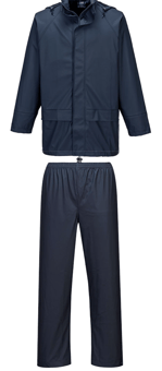 Picture of Portwest - L450 - Sealtex Essential Waterproof Windproof Rainsuit - 2 Piece Suit - Navy Blue - EN343 - PW-L450NAR