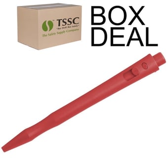picture of Detectamet Detectable Retractable HD Pen Blue Ink - Red Housing - Red End MC - Box Deal 100 Pieces - [IH-DT101I01C33PA02]