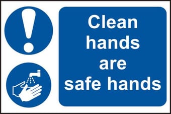 picture of Spectrum Clean hands are safe hands – PVC 300 x 200mm - SCXO-CI-0421
