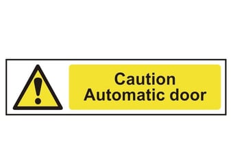 picture of Spectrum Caution Automatic Door – PVC (200 x 50mm) – [SCXO-CI-5112]