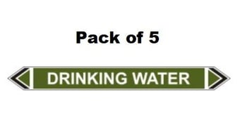 picture of Flow Marker - Drinking Water - Green - Pack of 5 - [CI-13412]
