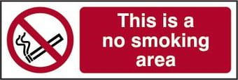 picture of Spectrum This Is A No Smoking Area – SAV 600 x 200mm - SCXO-CI-11826