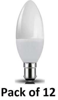 picture of Power Plus - 6W - B15 Energy Saving Candle Bulb LED - 540 Lumens - 6000k Day Light - Pack of 12 - [PU-3011] 