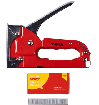 picture of Amtech Staple Gun - With 500 x 6mm Staples - [DK-B3770]