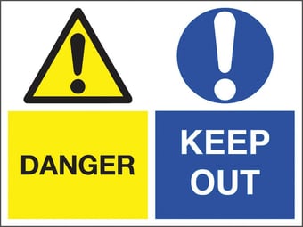Picture of Danger Keep Out Sign - 600 X 450Hmm - Rigid Plastic - [AS-MU2-RP]
