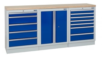 picture of BiGDUG 2041mm Wide Workbench - 5 Drawer Cabinet - 2 Door Cupboard - 7 Drawer Cabinet - Multiplex - [BDU-TGC415GBM] - (LP)
