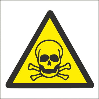 picture of Skull and Crossbones Logo Sign LARGE - 200 X 200Hmm - Rigid Plastic - [AS-WA107-RP]