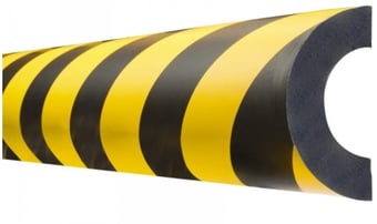picture of TRAFFIC-LINE Pipe Protection - CURVATURE 40 - Self-Adhesive 1,000mm Lengths - Yellow/Black - [MV-422.16.740]