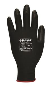 picture of Polyco Matrix P Grip Black Gloves - BM-40-MAT