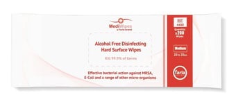 Picture of MediWipes Alcohol Free Surface Moist Wipes - Medium - Pack of 200 - [FA-4400] - (DISC-X)