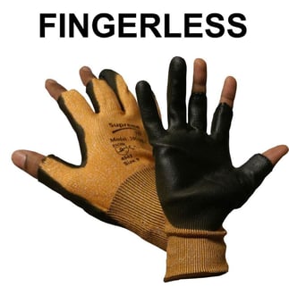 picture of Supreme TTF Fingerless 3-Digit Cut-Resistant Orange Liner Gloves - HT-300OB-1