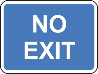 Picture of Spectrum 600 x 450mm Dibond ‘NO EXIT’ Road Sign - Without Channel - [SCXO-CI-13080-1]