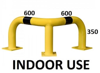 picture of BLACK BULL Corner Protection Guard - Indoor Use - Non-Galvanized - (H)350 x (W)600 x (D)600mm - Colour Yellow/Black - [MV-195.13.241] - (LP)