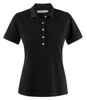 picture of James Harvest Ladies Sunset Pique Polo - Black - BT-HAR2125034-H900