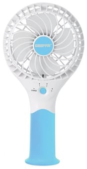 picture of Geepas 3-Speed Rechargeable Handheld Electric Fan - Blue - [PD-GF9617UK-BL]