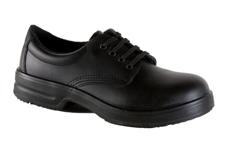 picture of S1 SRC - Vegan - Black Unisex Breathable Microfibre Lace Shoe - Conforms to BS EN ISO 20345:2011 - Pair - GN-9213