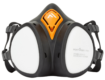 picture of Portwest P441 ABEK1P3 Half Mask Black - Ready to Use - [PW-P441BKR]