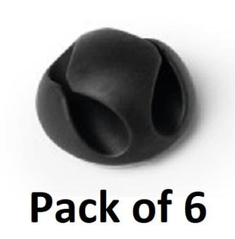 picture of Durable - Cavoline Clip 2 - Graphite - 20 x 12 mm - Pack of 6 - [DL-503837]