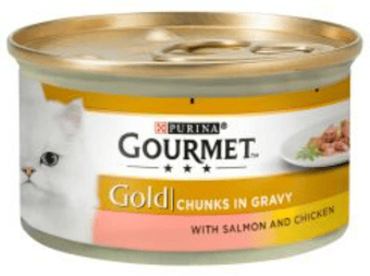 picture of Gourmet Gold Salmon & Chicken in Chunks in Gravy Wet Cat Food 85g - Pack of 12 - [BSP-573316]