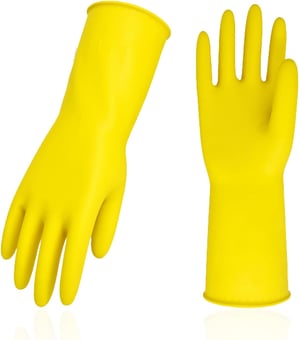 picture of VGO Reusable Household Cleaning Gloves Yellow - LBS-HH4601