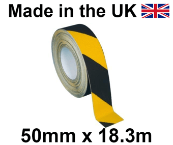 picture of Heskins - Coarse Safety Grip Tape - BLACK/YELLOW - 50mm x 18.3m Roll - [HE-H3402D-B/Y-50]