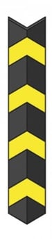 Picture of TRAFFIC-LINE Corner Protector - Straight - 90 x 90mm Int x 800mmL - Black with Yellow Reflective Bands - [MV-423.20.234]