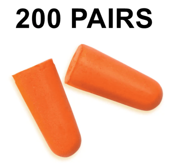 picture of Pyramex DP1000 Disposable Uncorded Earplugs Orange - Box of 200 Pair - [PMX-DP1000]