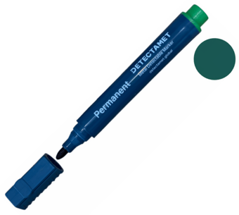 Picture of Detectable Permanent Marker Pen - Green Bullet Tip - Box Deal of 10 - [IH-DT-146-A06-P04-A07] - (LP)