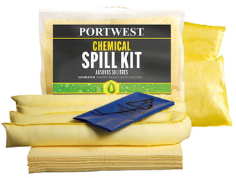 Picture of Portwest SM91 - 50 Litre Chemical Kit - Yellow - [PW-SM91YER]