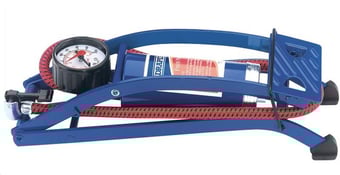 Picture of Draper Single Cylinder Foot Pump With Pressure Gauge - Lock On Connector - [DO-14172]
