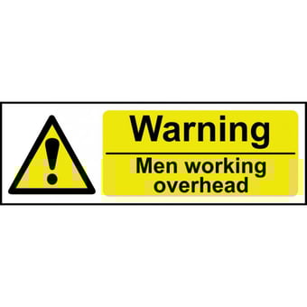 Picture of Spectrum Warning Men Working Overhead - RPVC 600 x 200mm - SCXO-CI-12566