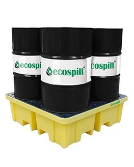 picture of Ecospill Polyethylene 4 Drum Spill Pallet Four Way Entry - Drum Not Included - [EC-P3201315]  - (HP)