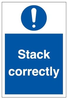 Picture of Stack Correctly Sign LARGE - 400 x 600Hmm - Self Adhesive Vinyl - [AS-MA30-RP]