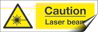 Picture of Caution Laser Beam Sign - 300 x 100Hmm - Self Adhesive Vinyl - [AS-WA242-SAV]