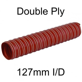 picture of Double Ply Silicone Coated Glass Fabric Ducting - 127mm I/D - [HP-DUCSIL2-127]