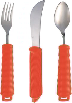 Picture of Aidapt Bendable Cutlery Set - 3 Piece - Red - [AID-VM914R]