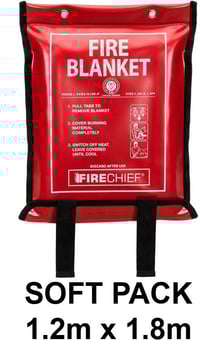 picture of K100 1.2m x 1.8m Fire Blanket in Soft Vinyl Pouch - [HS-SVB3/K100-P] - (LP)